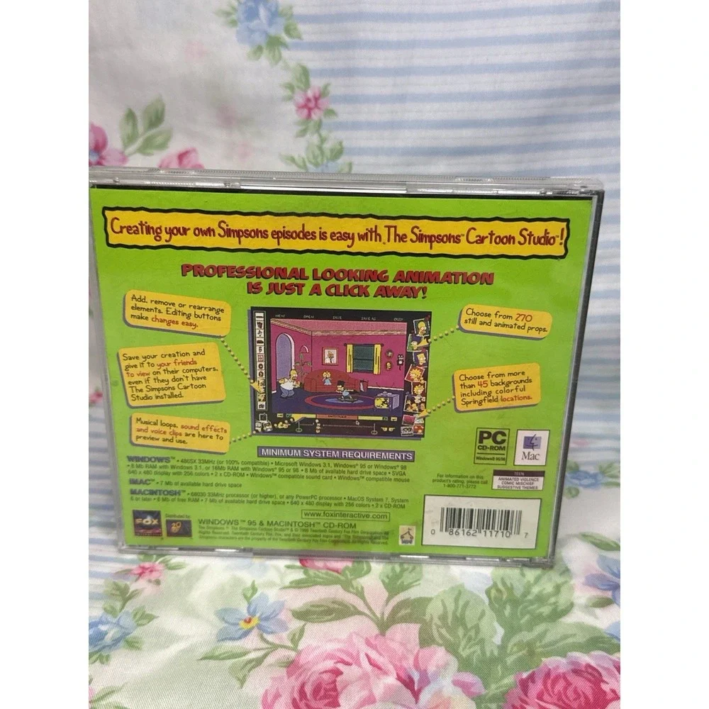 The Simpsons Cartoon Studio PC Mac CD-ROM 1996 Fox Interactive‎ Complete